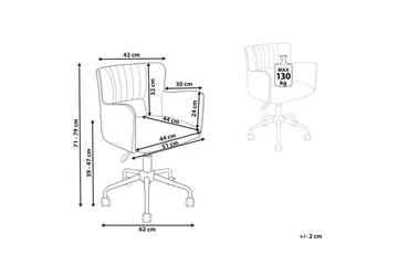 Kontorsstol Sanilac Beige/grå/svart - Beige/grå/svart - Products - Möbler - Fåtölj & stolar - Kontorsstol & skrivbordsstol