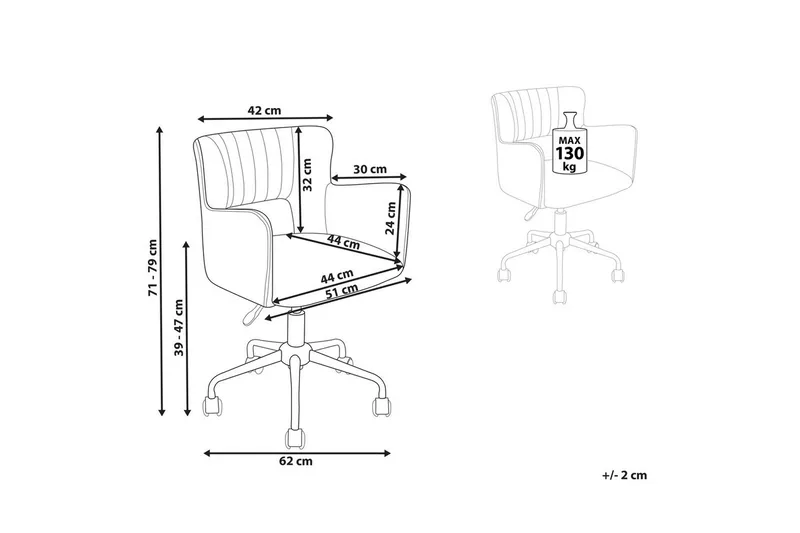 Kontorsstol Sanilac Beige/grå/svart - Beige/grå/svart - Products - Möbler - Fåtölj & stolar - Kontorsstol & skrivbordsstol