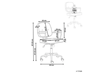 Kontorsstol Pawnee Grön/Svart - Grön/Svart - Products - Möbler - Fåtölj & stolar - Kontorsstol & skrivbordsstol