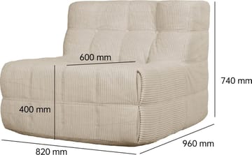 Lounge fåtölj beige manchester - Vera - Products - Möbler - Fåtölj & stolar - Fåtölj