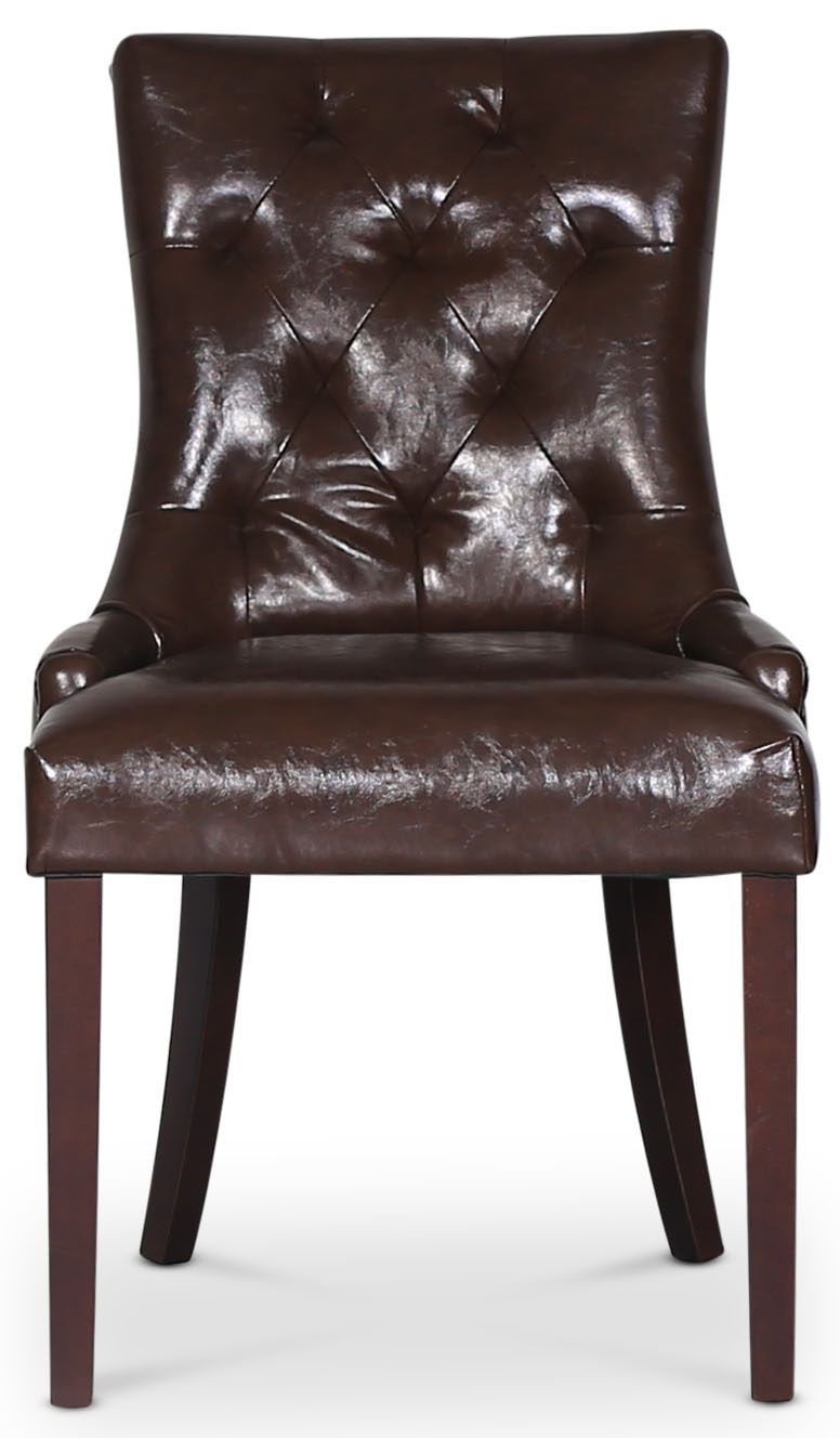 Marie Stol i brun vintage PU - Brun vintage - Products - Möbler - Fåtölj & stolar - Matstol & köksstol