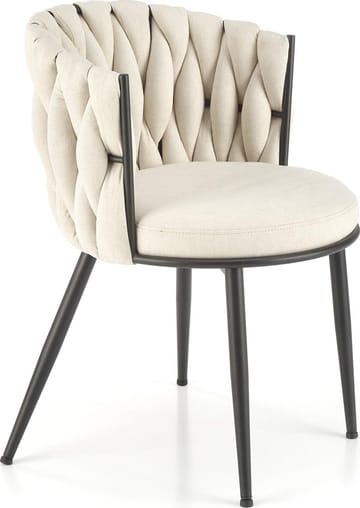 Matstol ljusbeige sammet - ljusbeige - Products - Möbler - Fåtölj & stolar - Karmstol