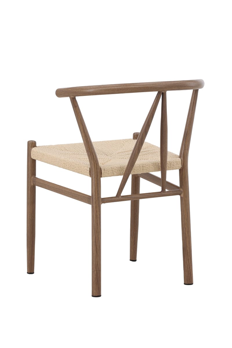 Matstol utan armstöd Peach Alfons Dining Chair - Woodlook / Nature Rope Beige - Products - Möbler - Fåtölj & stolar - Matstol & köksstol