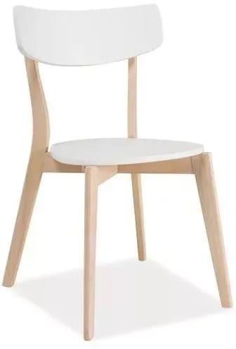 Matstol vit/ek - Salma - vit/ek - Products - Möbler - Fåtölj & stolar - Matstol & köksstol