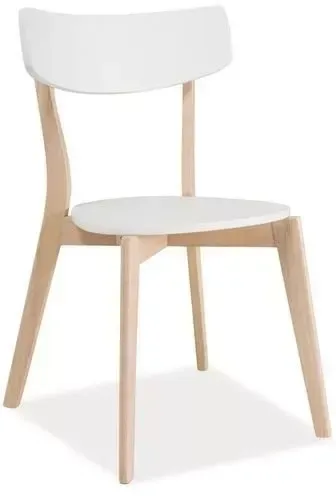 Matstol vit/ek - Salma - vit/ek - Products - Möbler - Fåtölj & stolar - Matstol & köksstol