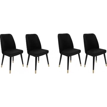 Matstolar 4 stycken - Svart/guld - Svart/guld - Products - Möbler - Fåtölj & stolar - Matstol & köksstol