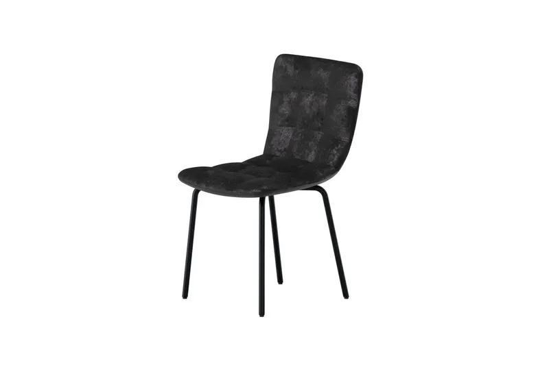 Matstol Punsch i sammet - Svart - Products - Möbler - Fåtölj & stolar - Matstol & köksstol