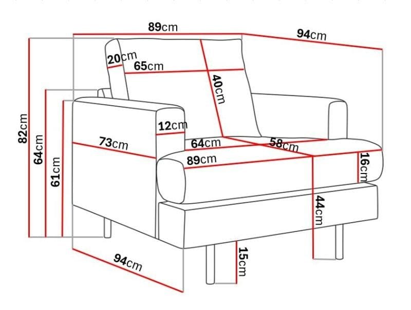 Menard Compact Fåtölj - Mörkgrå - Products - Möbler - Fåtölj & stolar - Fåtölj