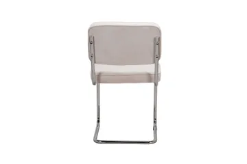 Milva Matstol - Beige/Krom - Products - Möbler - Fåtölj & stolar - Matstol & köksstol