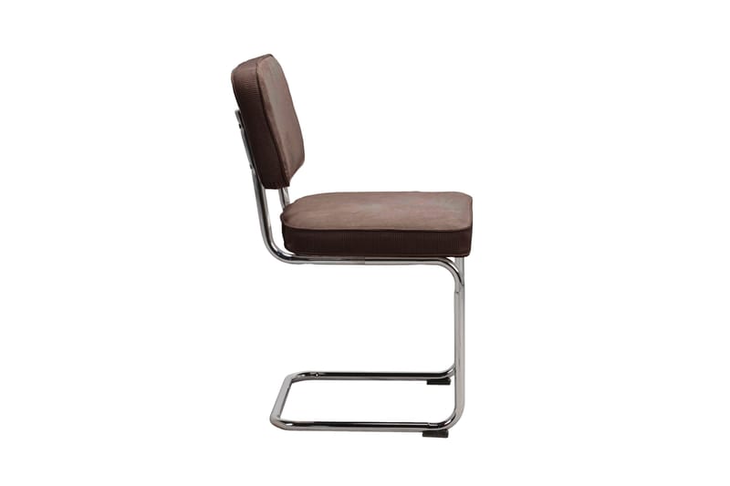 Milva Matstol i Manchester Retro - Brun/Krom - Products - Möbler - Fåtölj & stolar - Matstol & köksstol