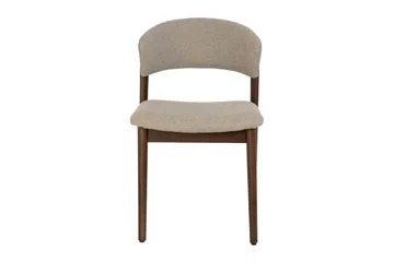 Nala Matstol i trä med tygsits - Valnöt/Greige - Products - Möbler - Fåtölj & stolar - Matstol & köksstol