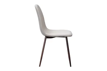 Nibe Matstol & Köksstol i Tyg med Metallben i Valnötsutseende - Beige - Products - Möbler - Fåtölj & stolar - Matstol & köksstol