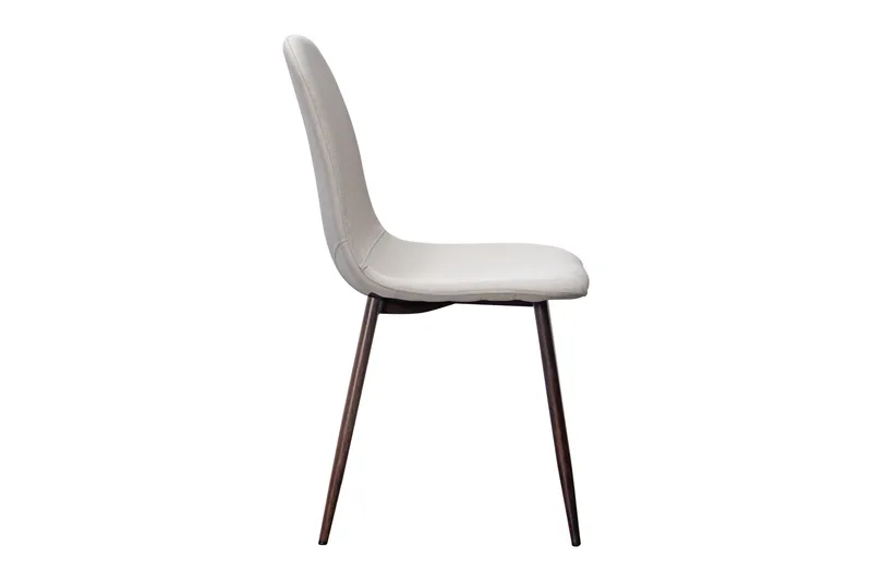 Nibe Matstol & Köksstol i Tyg med Metallben i Valnötsutseende - Beige - Products - Möbler - Fåtölj & stolar - Matstol & köksstol