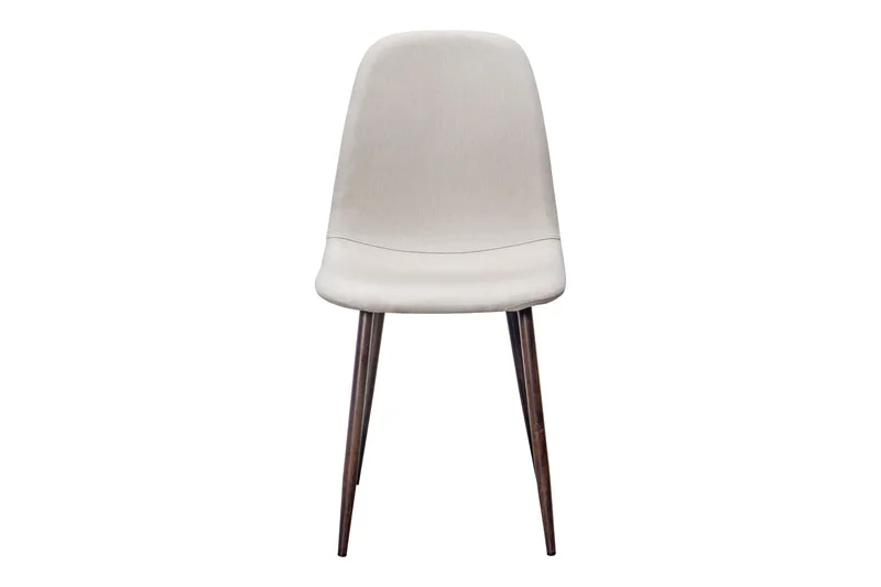 Nibe Matstol & Köksstol i Tyg med Metallben i Valnötsutseende - Beige - Products - Möbler - Fåtölj & stolar - Matstol & köksstol