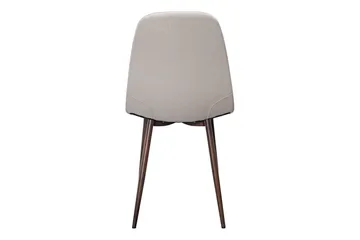 Nibe Matstol & Köksstol i Tyg med Metallben i Valnötsutseende - Beige - Products - Möbler - Fåtölj & stolar - Matstol & köksstol