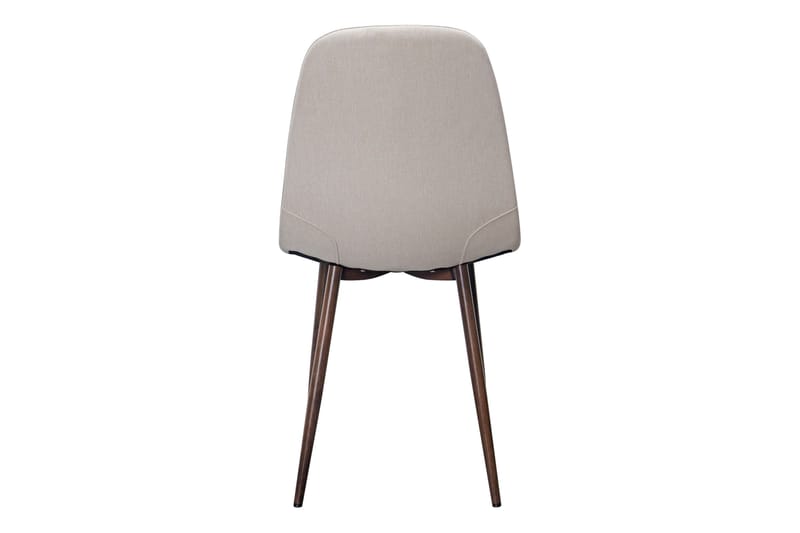 Nibe Matstol & Köksstol i Tyg med Metallben i Valnötsutseende - Beige - Products - Möbler - Fåtölj & stolar - Matstol & köksstol