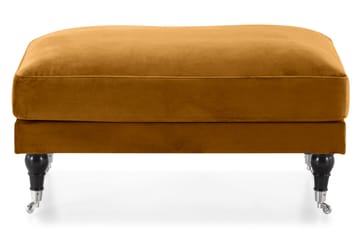 Andrew Fotpall Sammet - Amber/Krom - Products - Möbler - Fåtölj & stolar - Pall & puff - Fotpallar
