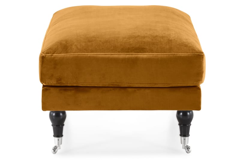 Andrew Fotpall Sammet - Amber/Krom - Products - Möbler - Fåtölj & stolar - Pall & puff - Fotpallar