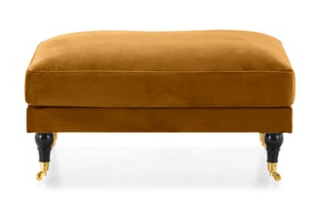 Andrew Fotpall Sammet - Amber/Mässing - Products - Möbler - Fåtölj & stolar - Pall & puff - Fotpallar