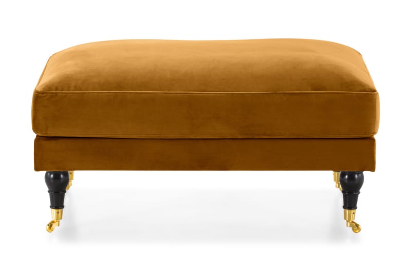 Andrew Fotpall Sammet - Amber/Mässing - Products - Möbler - Fåtölj & stolar - Pall & puff - Fotpallar