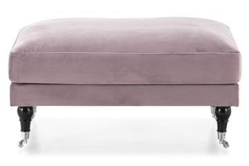 Andrew Fotpall Sammet - Lila/Krom - Products - Möbler - Fåtölj & stolar - Pall & puff - Fotpallar