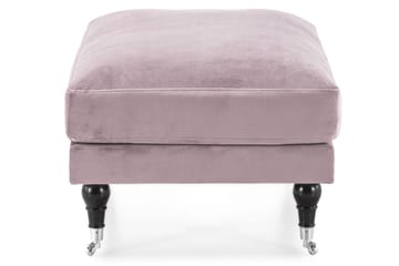 Andrew Fotpall Sammet - Lila/Krom - Products - Möbler - Fåtölj & stolar - Pall & puff - Fotpallar
