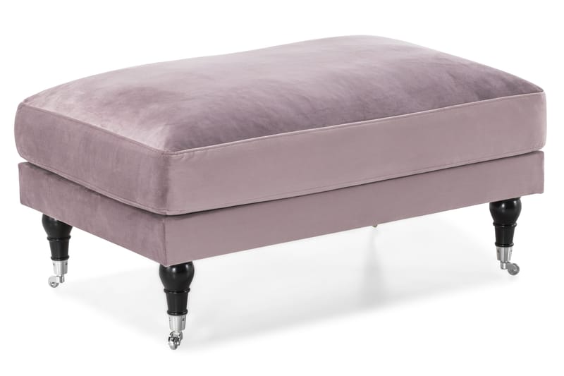 Andrew Fotpall Sammet - Lila/Krom - Products - Möbler - Fåtölj & stolar - Pall & puff - Fotpallar