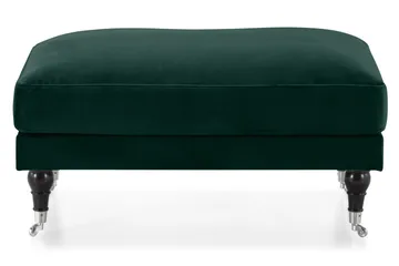 Andrew Fotpall Sammet - Mörkgrön/Krom - Products - Möbler - Fåtölj & stolar - Pall & puff - Fotpallar