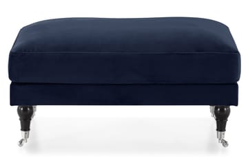 Andrew Fotpall Sammet - Midnattsblå/Krom - Products - Möbler - Fåtölj & stolar - Pall & puff - Fotpallar