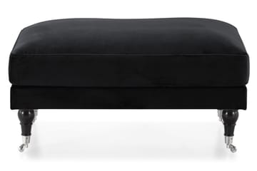 Andrew Fotpall Sammet - Svart/Krom - Products - Möbler - Fåtölj & stolar - Pall & puff - Fotpallar