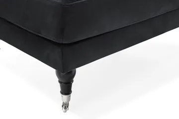 Andrew Fotpall Sammet - Svart/Krom - Products - Möbler - Fåtölj & stolar - Pall & puff - Fotpallar