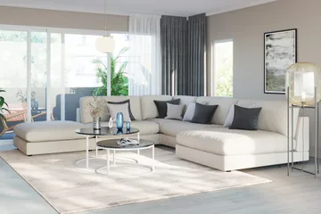 Arken Fotpall - Beige - Products - Möbler - Fåtölj & stolar - Pall & puff - Fotpallar
