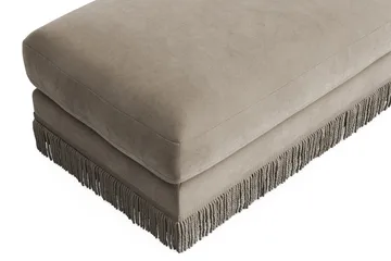 Arken Lyx Rektangulär Fotpall i Sammet - Beige - Products - Möbler - Fåtölj & stolar - Pall & puff - Fotpallar