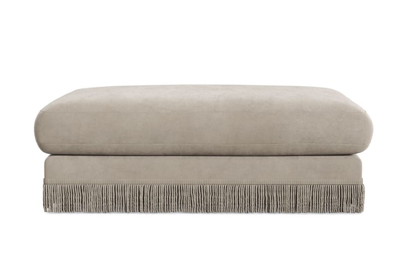 Arken Lyx Rektangulär Fotpall i Sammet - Beige - Products - Möbler - Fåtölj & stolar - Pall & puff - Fotpallar