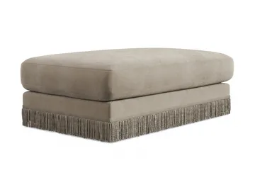 Arken Lyx Rektangulär Fotpall i Sammet - Beige - Products - Möbler - Fåtölj & stolar - Pall & puff - Fotpallar
