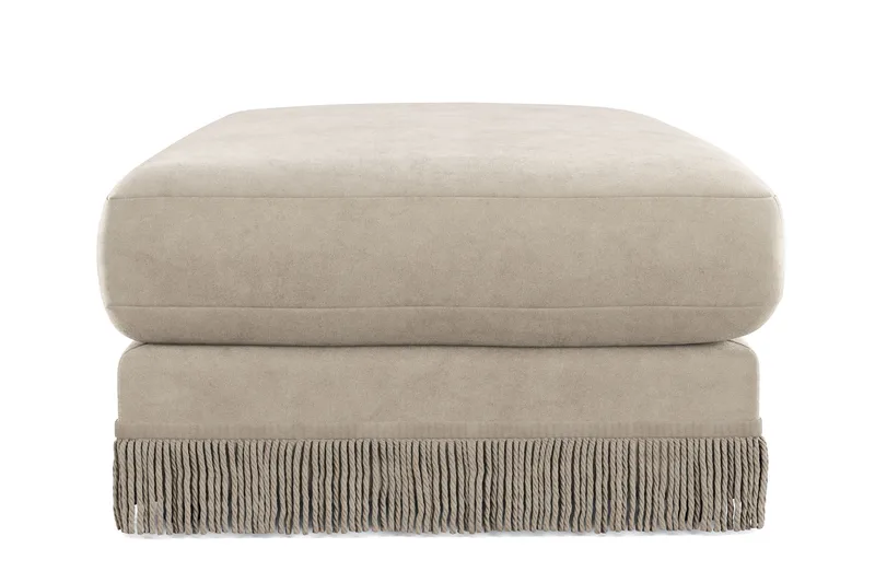 Arken Lyx Rektangulär Fotpall i Sammet - Beige - Products - Möbler - Fåtölj & stolar - Pall & puff - Fotpallar