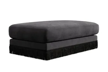Arken Lyx Rektangulär Fotpall i Sammet - Mörkgrå - Products - Möbler - Fåtölj & stolar - Pall & puff - Fotpallar
