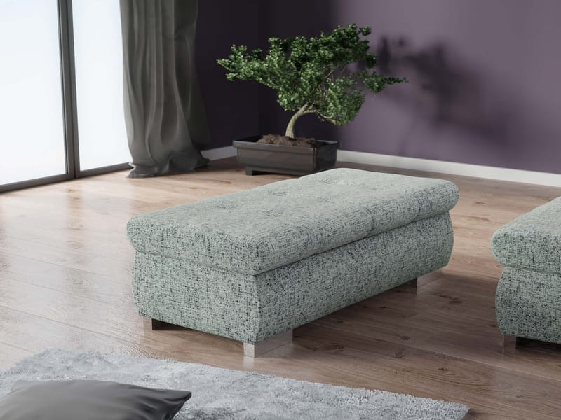 Cerys Fotpall 120 cm - Grå - Products - Möbler - Fåtölj & stolar - Pall & puff - Fotpallar