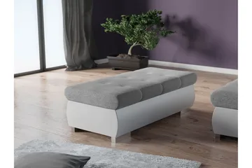 Cerys Fotpall 120 cm - Vit/Grå - Products - Möbler - Fåtölj & stolar - Pall & puff - Fotpallar