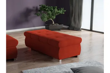 Cerys Fotpall 60 cm - Röd - Products - Möbler - Fåtölj & stolar - Pall & puff - Fotpallar