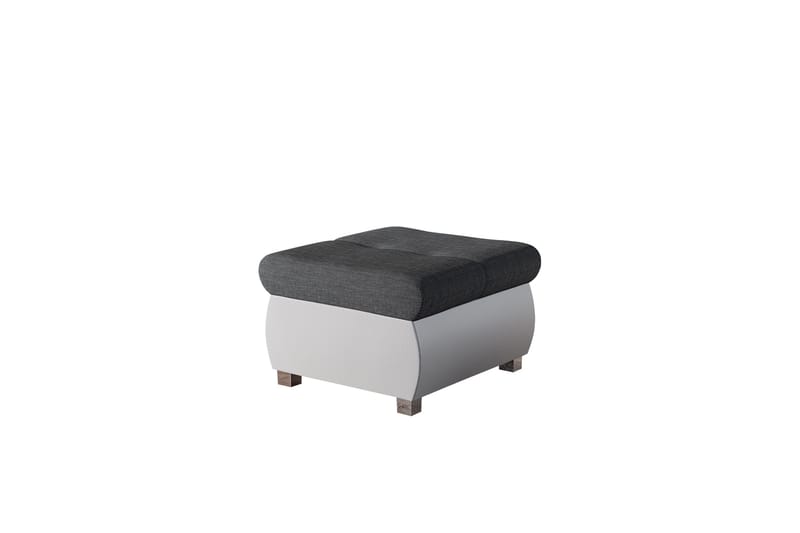Cerys Fotpall 60 cm - Vit/Mörkgrå - Products - Möbler - Fåtölj & stolar - Pall & puff - Fotpallar