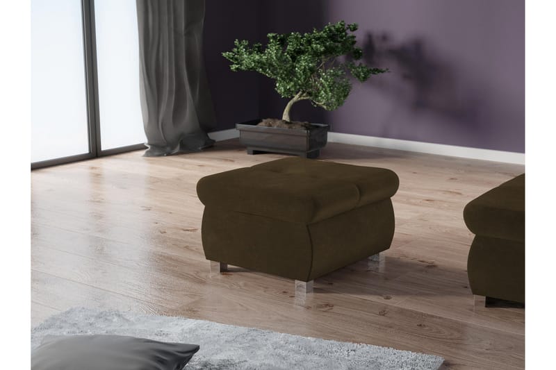 Cerys Sittpuff - Brun - Products - Möbler - Fåtölj & stolar - Pall & puff - Sittpuff