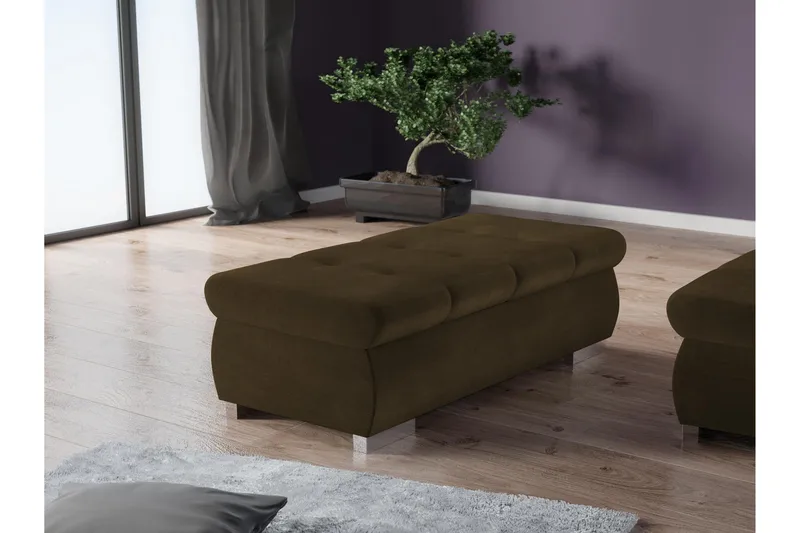 Cerys Sittpuff - Brun - Products - Möbler - Fåtölj & stolar - Pall & puff - Sittpuff