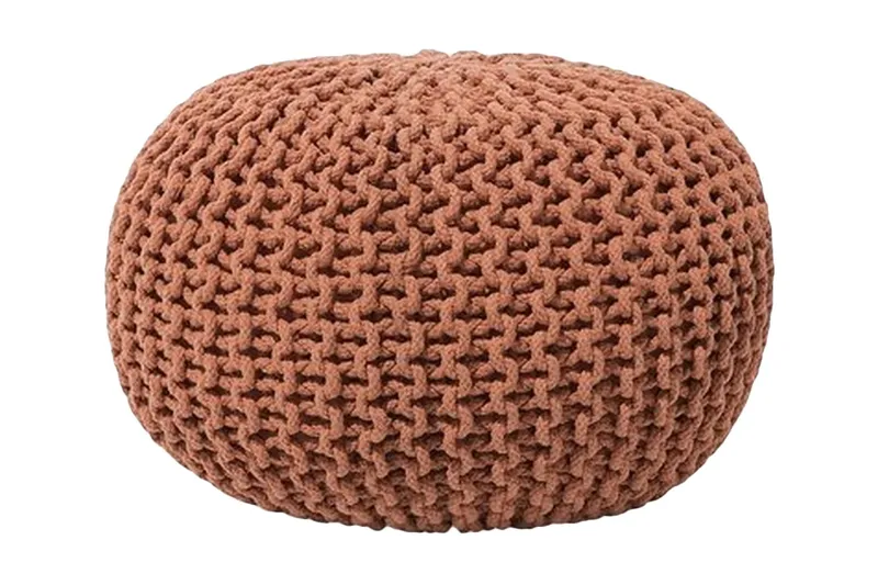 Conrad Sittpuff 50 cm - Brun - Products - Möbler - Fåtölj & stolar - Pall & puff - Sittpuff