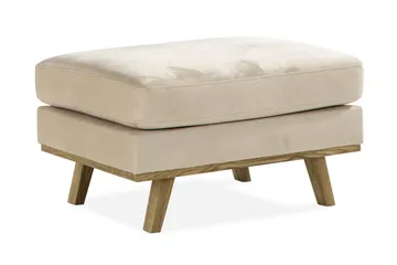 Copenhagen Fotpall Sammet - Beige - Products - Möbler - Fåtölj & stolar - Pall & puff - Fotpallar