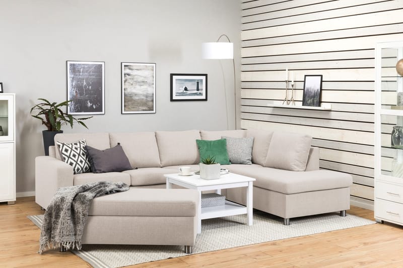 Crazy Fotpall med Förvaring 120x50 - Beige - Products - Möbler - Fåtölj & stolar - Pall & puff - Fotpallar