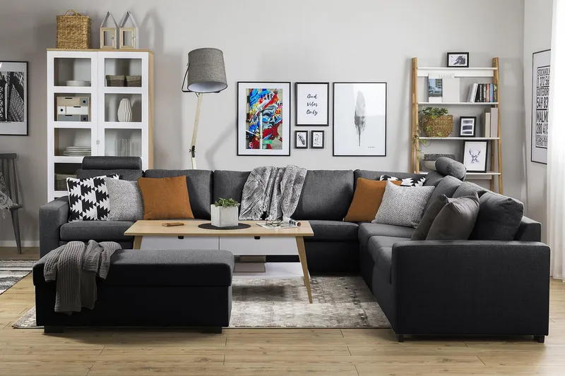 Crazy Fotpall med Förvaring 120x50 - Mörkgrå - Products - Möbler - Fåtölj & stolar - Pall & puff - Fotpallar