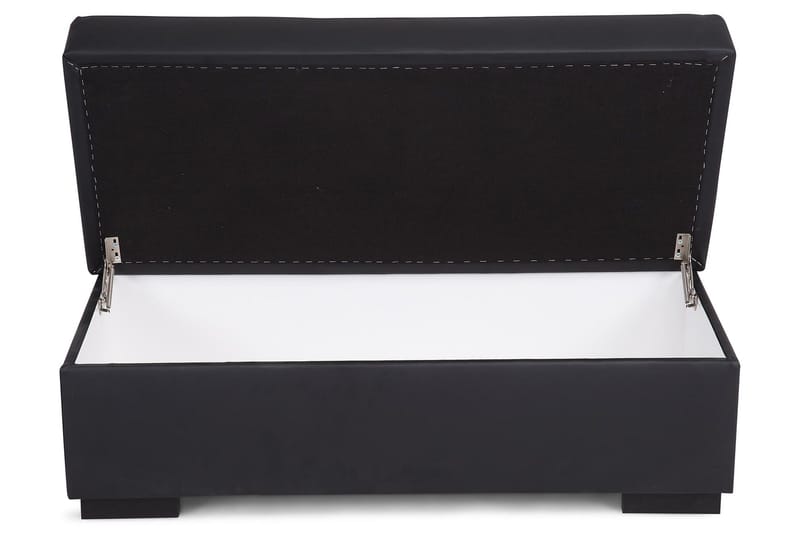 Crazy Fotpall med Förvaring 120x50 - Svart Konstläder - Products - Möbler - Fåtölj & stolar - Pall & puff - Fotpallar