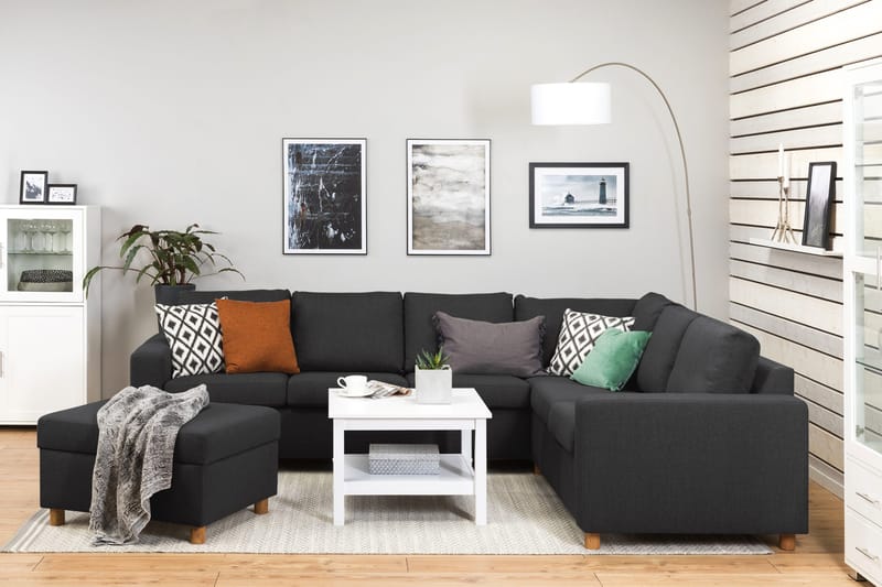 Crazy Fotpall med Förvaring 80x65 - Antracit - Products - Möbler - Fåtölj & stolar - Pall & puff - Fotpallar