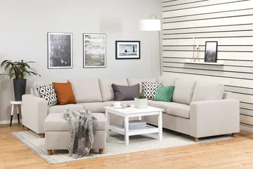 Crazy Fotpall med Förvaring 80x65 - Beige - Products - Möbler - Fåtölj & stolar - Pall & puff - Fotpallar